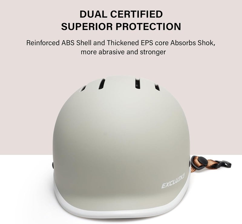 EXCLUSKY Bike Helmet for Adults,Adjustable Cycling Helmet for Men & Women Safety Certified Bicycle Helmet for Commuting, Road Biking, Skating with USB Rechargeable Rear Light - Image 5